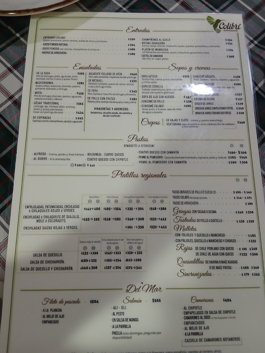 Restaurante Colibrí Menu - Image 3