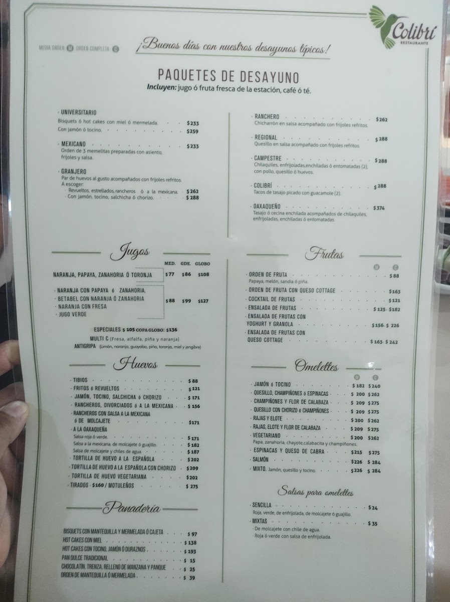 Restaurante Colibrí Menu - Image 5